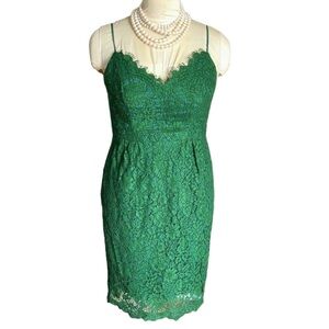 J.Crew Collection Green Lace Dress Size 6